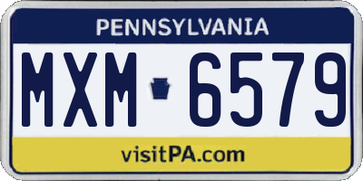 PA license plate MXM6579