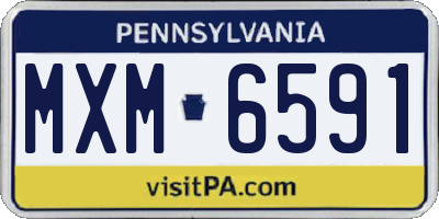 PA license plate MXM6591