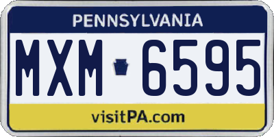 PA license plate MXM6595