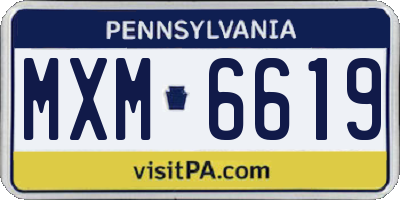 PA license plate MXM6619