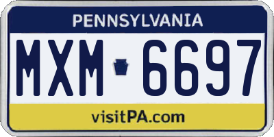 PA license plate MXM6697