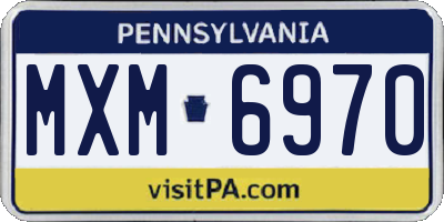 PA license plate MXM6970