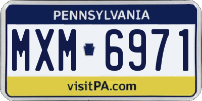 PA license plate MXM6971
