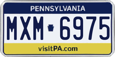 PA license plate MXM6975