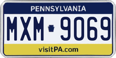 PA license plate MXM9069
