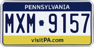 PA license plate MXM9157