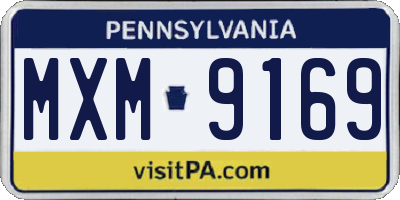 PA license plate MXM9169