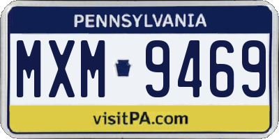 PA license plate MXM9469