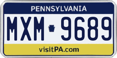 PA license plate MXM9689