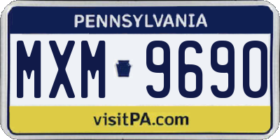 PA license plate MXM9690