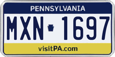 PA license plate MXN1697