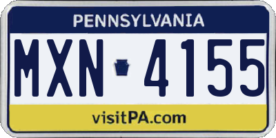 PA license plate MXN4155