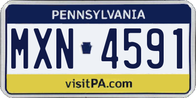 PA license plate MXN4591