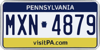 PA license plate MXN4879