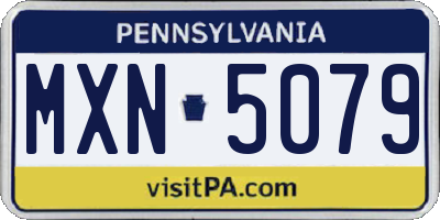 PA license plate MXN5079