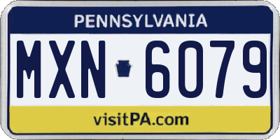 PA license plate MXN6079