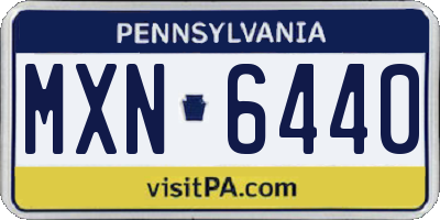 PA license plate MXN6440