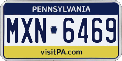 PA license plate MXN6469