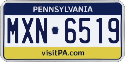 PA license plate MXN6519