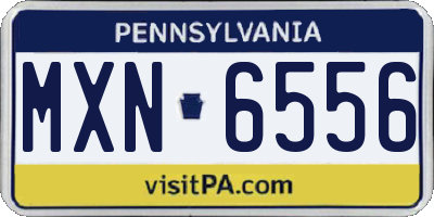 PA license plate MXN6556