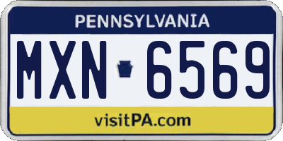 PA license plate MXN6569
