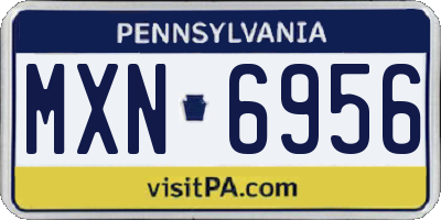 PA license plate MXN6956