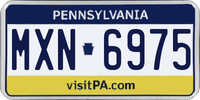 PA license plate MXN6975