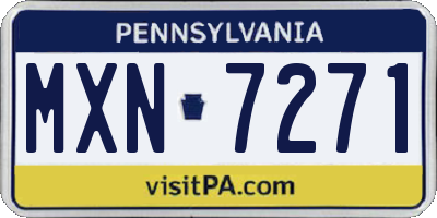PA license plate MXN7271