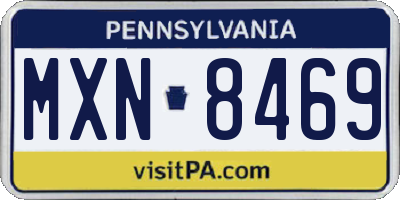PA license plate MXN8469