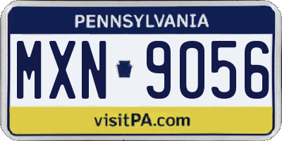 PA license plate MXN9056