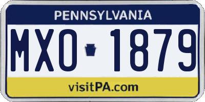PA license plate MXO1879