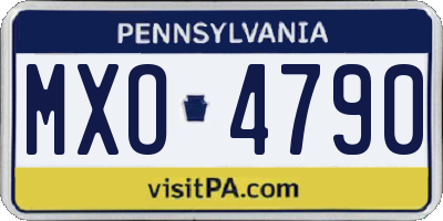 PA license plate MXO4790