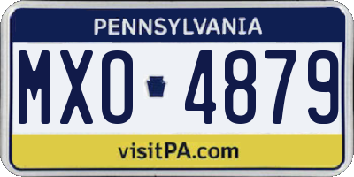PA license plate MXO4879