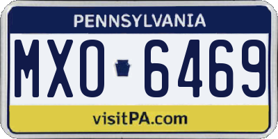PA license plate MXO6469