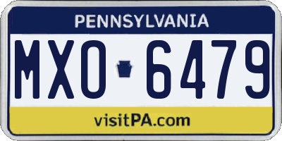 PA license plate MXO6479