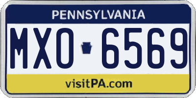 PA license plate MXO6569