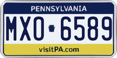 PA license plate MXO6589