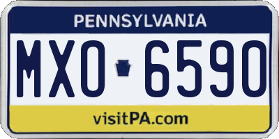 PA license plate MXO6590