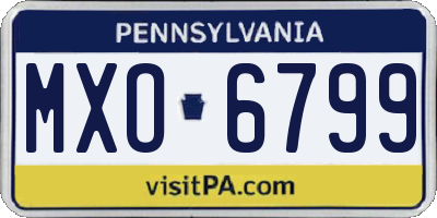 PA license plate MXO6799