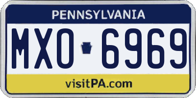 PA license plate MXO6969
