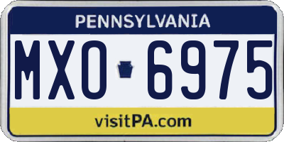 PA license plate MXO6975