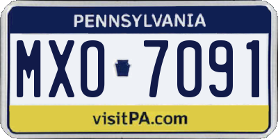 PA license plate MXO7091