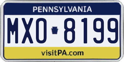 PA license plate MXO8199