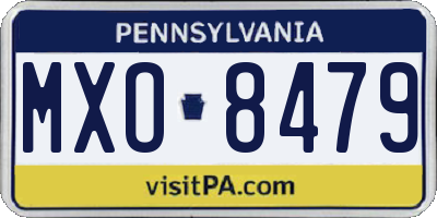 PA license plate MXO8479