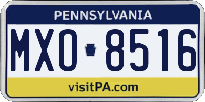 PA license plate MXO8516