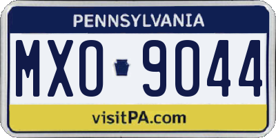 PA license plate MXO9044