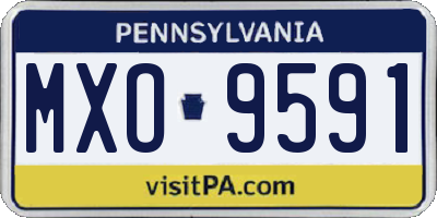 PA license plate MXO9591