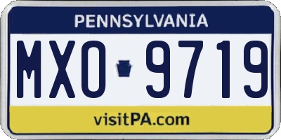 PA license plate MXO9719