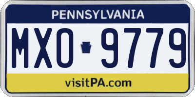 PA license plate MXO9779