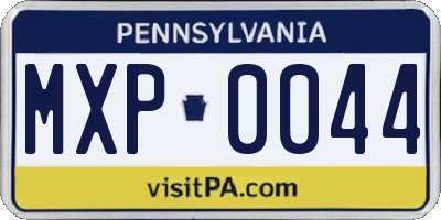 PA license plate MXP0044
